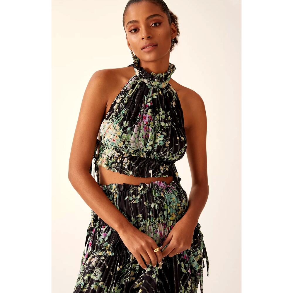 Sabina Musayev Printed Tie-Top - New Medium